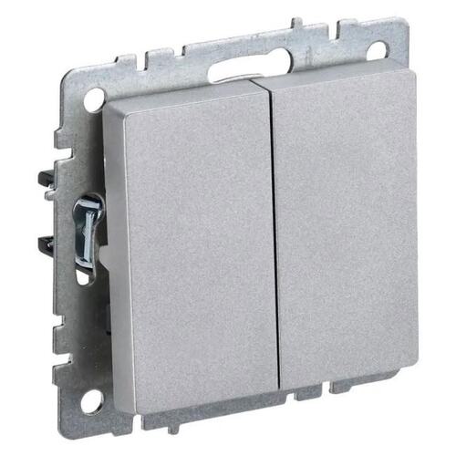 Выключатель IEK BR-V20-0-10-K47 2-кл. СП BRITE ВС10-2-0-БрА 10А алюм.