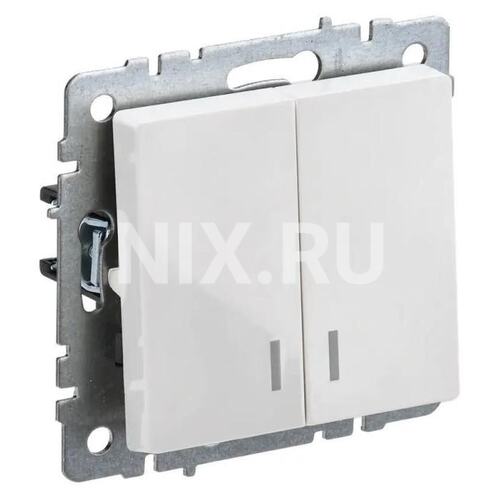 Выключатель IEK BR-V20-1-10-K01 2-кл. СП BRITE ВС10-2-1-БрБ 10А с инд. белый