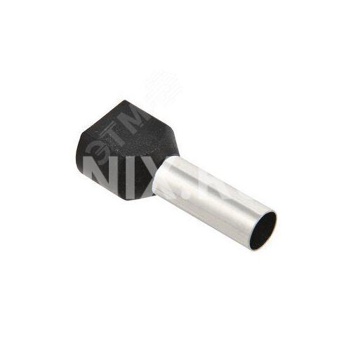 Наконечник IEK UTE10-D6-0-100 штыревой НШвИ 2х6-14 черный НГИ2 (100шт)