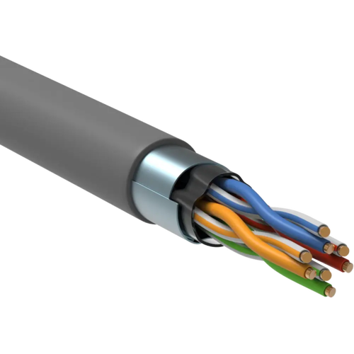 Кабель информационный ITK Generica BC1-C5E04-311-305-G кат.5E F/UTP 4 парыX24AWG PVC внутренний 305м серый