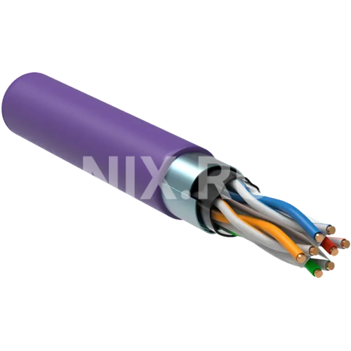 Кабель информационный ITK LC1-C604-326 кат.6 F/UTP 4 пары 23AWG LSZH внутренний 305м фиолетовый
