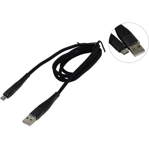 Jet.A JA-DC27 Black кабель в оплетке 1 м. USB 2.0 A -> micro-B