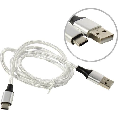 Jet.A JA-DC31 White кабель в оплетке 1 м. USB 2.0 A -> Type C