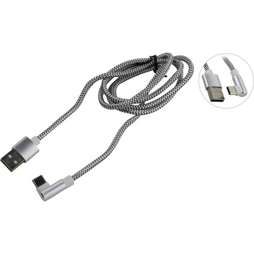 Jet.A JA-DC35 White кабель в оплетке 1 м. USB 2.0 A -> Type C