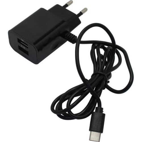 Зарядка USB-устройств от 220В Jet.A UC-C14 2 x USB Type A "мама", USB Type C (10.5 Вт)