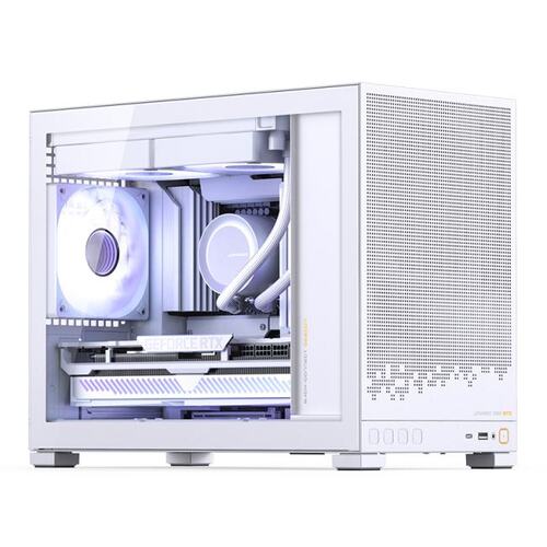Корпус JONSBO D32 STD White без БП, боковая панель из закаленного стекла, mini-ITX, micro-ATX, белый