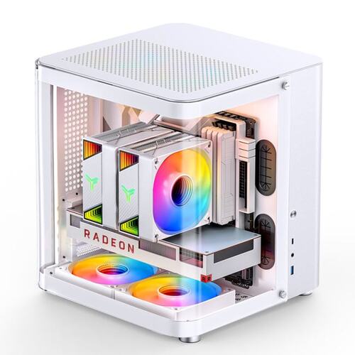 Корпус JONSBO TK-1 White без БП, mini-ITX, micro-ATX, белый
