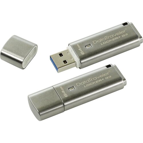 Флешка Kingston DataTraveler Locker+ G3 DTLPG3 USB 64 ГБ Пароль