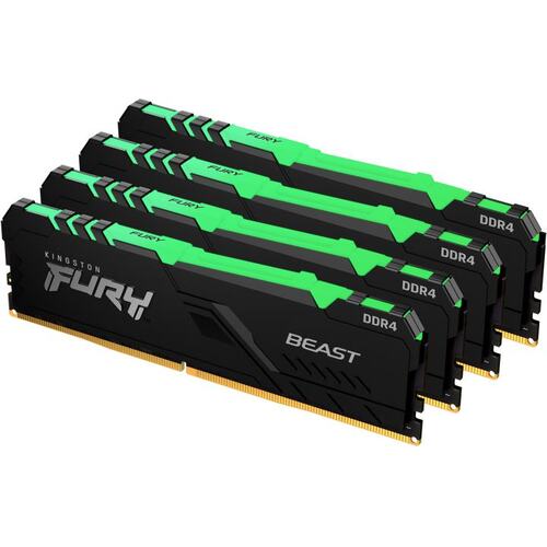 Модуль памяти Kingston FURY Beast RGB <KF426C16BB1AK4/64> DDR4 4x 16 Гб <PC4-21300>