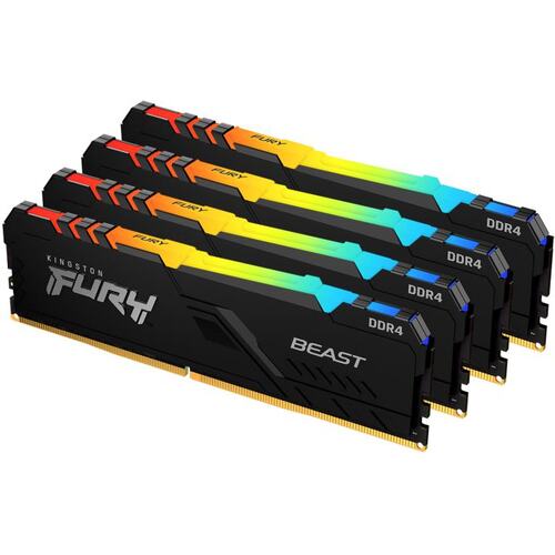 Модуль памяти Kingston FURY Beast RGB <KF426C16BBAK4/128> DDR4 4x 32 Гб <PC4-21300>