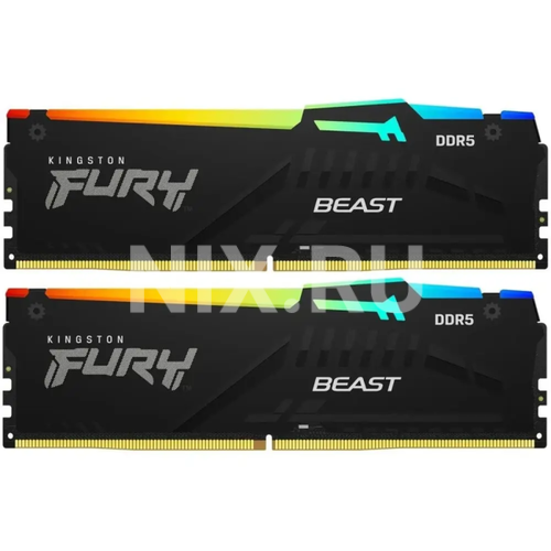 Модуль памяти Kingston FURY Beast RGB <KF560C30BBAK2-32> DDR5 2x 16 Гб