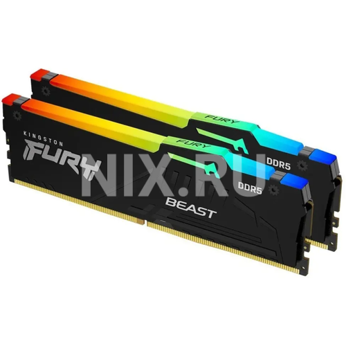 Модуль памяти Kingston FURY Beast RGB <KF564C32BBAK2-32> DDR5 2x 16 Гб