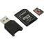 Карта памяти Kingston CANVAS React Plus MLPMR2/64GB microSDXC A1, V90, UHS-II Class 3 (U3), Class 10 64 ГБ +USB адаптер, вид основной