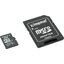 Карта памяти Kingston SDC4/4GB microSDHC Class 4 4 ГБ +microSD->SD адаптер, вид основной