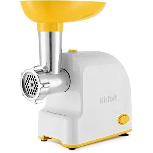 Мясорубка Kitfort КТ-2113-2 1000Вт белый/желтый