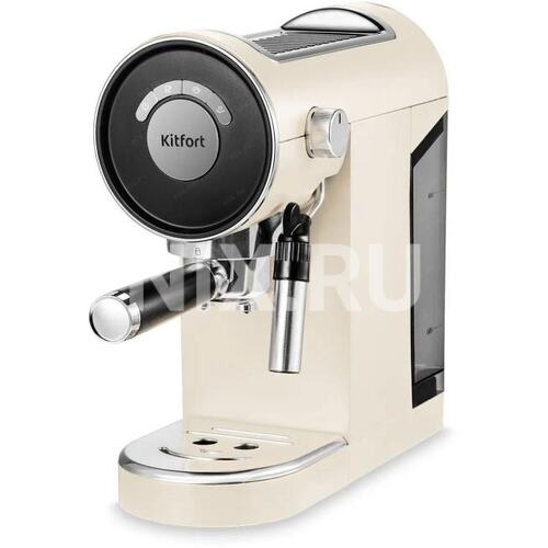 Кофеварка рожковая Kitfort КТ-783-1 1360Вт бежевый