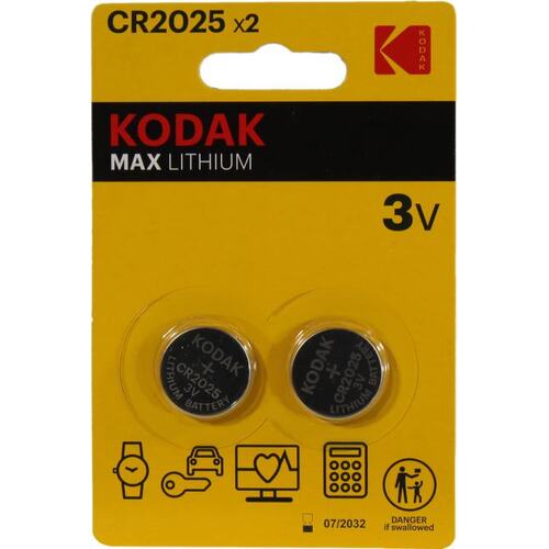 Батарейки CR2025 Kodak MAX 30417670-RU1 2 шт.