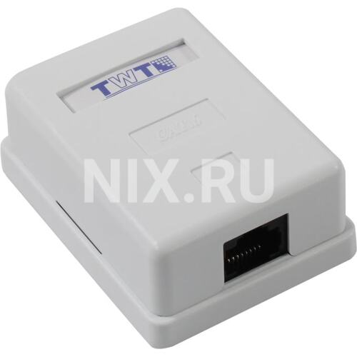 Lanmaster <TWT-SM1-45/6-WH> Розетка внешняя RJ-45 кат.6