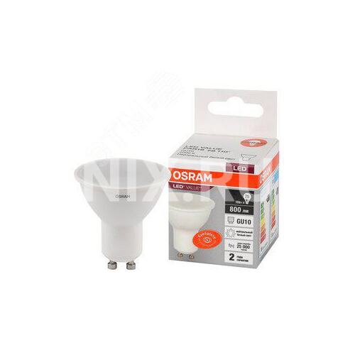 LEDVANCE 4058075581807 Лампа светодиодная LED 10 Вт GU10 4000К 800Лм спот 220 В (замена 75Вт) OSRAM (4058075581807)