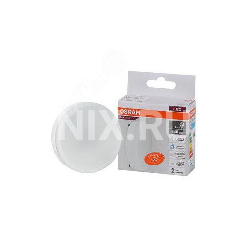 LEDVANCE 4058075582309 Лампа светодиодная LED 8 Вт GX53 6500К 640Лм таблетка 220 В (замена 60Вт) OSRAM (4058075582309)