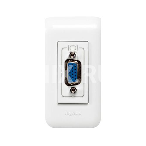Розетка Legrand 078777 - Программа Mosaic - HD15 1 модуль, белая+ шнур