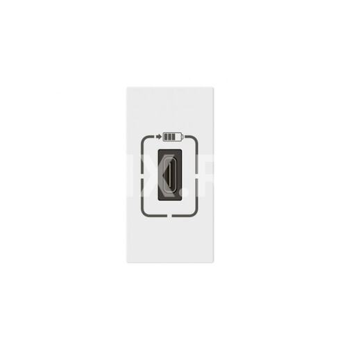 Розетка Legrand 077589 - Программа Mosaic - USB-C для зарядки, 1 модуль, белый