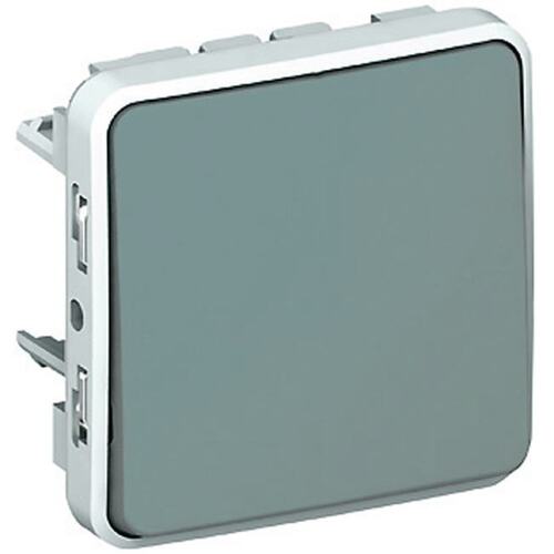 Legrand 069540 Plexo Выключатель кнопочный в рамку 10А IP55 серый (69540) (069540)