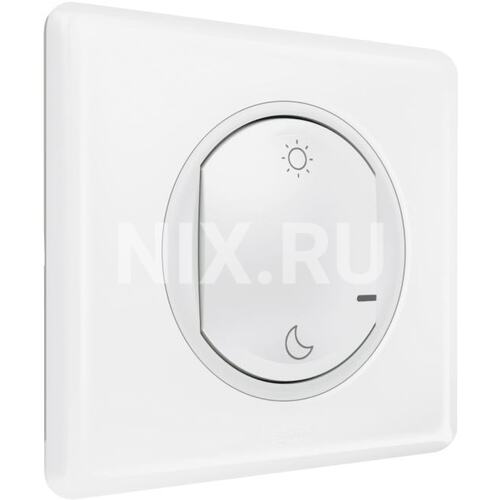 Legrand 64884 Умный беспроводной сценарный выключатель "День/Ночь". Цвет Белый. Рамка Белый глянец.
