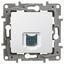 Розетка RJ-45 Legrand Etika 672241, вид спереди