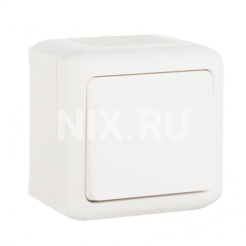 Legrand 782305 Quteo Кнопка 1 клавиша IP44 наружный белая 6А (782305)