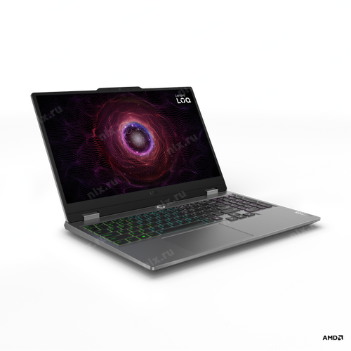 Ноутбук Lenovo LOQ 15ARP9 <83JC00ENRK> (AMD Ryzen 7 7435HS, 24 ГБ, 512 Гб SSD, GeForce<sup>®</sup> RTX 4070 (128 бит), WiFi, Bluetooth, noOS, 15")