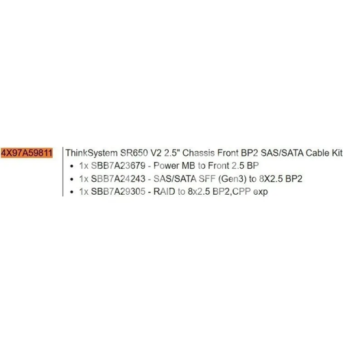 4X97A59811 Lenovo Комплектующие корпусов плата Backplane Lenovo 4X97A59811 ThinkSystem SR650 V2 2.5” Chassis Front BP2