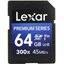 Карта памяти Lexar Premium 300x SDXC V30, UHS-I Class 3 (U3), Class 10 64 ГБ, вид сверху