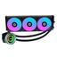 СВО Lian Li GA II Trinity 360 Black (GA2T36B) / 3x120mm ARGB PWM Fans / G89.GA2T36B.R0, вид спереди