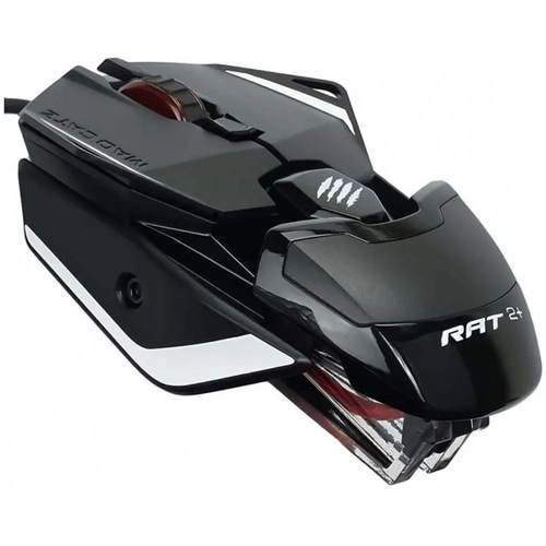 MR02MCINBL000-0 Мышь Mad Catz R.A.T. 2+ чёрная, PMW3325, USB, 3 кнопки, 5000 dpi, красная подсветка