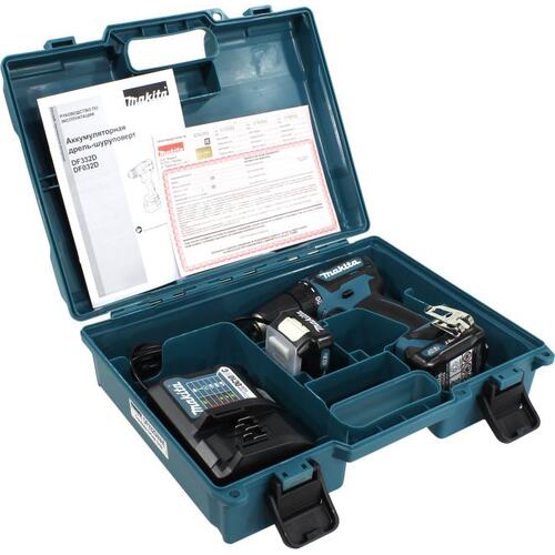 Дрель-шуруповерт 35 Н·м Makita DF332DWAE 1500 об/мин 10.8 В