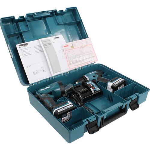 Дрель-шуруповерт 30 Н·м Makita DF347DWLE 1400 об/мин 14.4 В