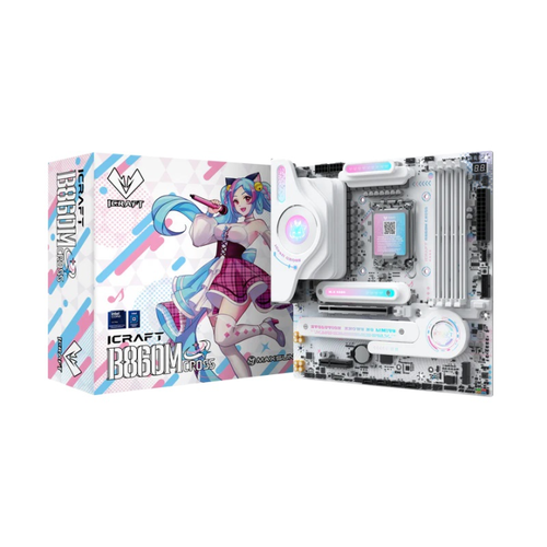 MAXSUN MS-iCraft 860M CROSS, LGA1851, B860, 4*DDR5, 4*SATA3, 2*M.2, USB 3.2, USB 2.0, Type-C, 1*PCIEx16, 1*PCIex4, HDMI