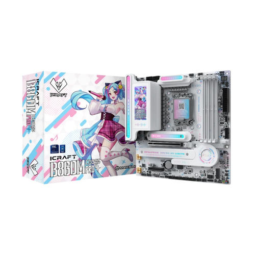 MAXSUN MS-iCraft 860M CROSS Pro, B860, LGA1851, 4*DDR5, 4*SATA3, 2*M.2, USB 3.2, USB 2.0, Type-C, 1*PCIEx16, 1*PCIex4,