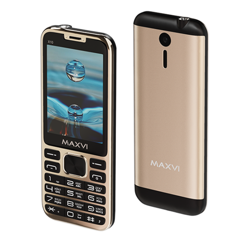 Телефон MAXVI X10 metallic gold 32 Мб