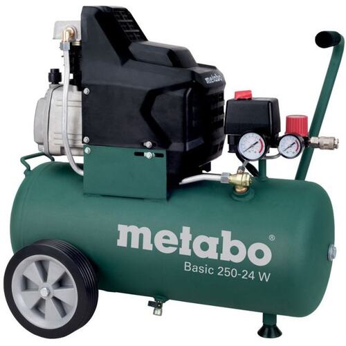 601533000 Компрессор поршневой Metabo Basic 250-24 W масляный 110л/мин 24л 1500Вт зеленый