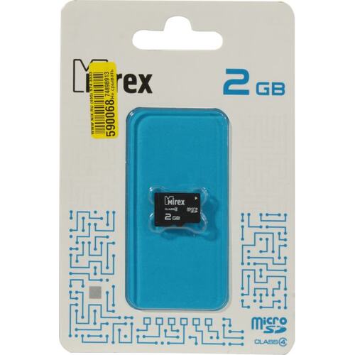 Карта памяти Mirex 13612-MCROSD02 microSDHC Class 4 2 ГБ