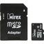 Карта памяти Mirex 13613-ADSUHS16 microSDHC UHS-I Class 1 (U1) 16 ГБ +microSD->SD адаптер, вид сверху