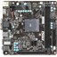 Материнская плата Socket AM1 MSI AM1I 2DDR3 Mini-ITX с высокой заглушкой, вид сверху