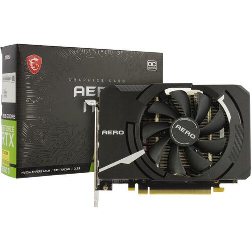 Игровая видеокарта MSI AERO ITX GeForce RTX 3060 Ti AERO ITX 8G OC LHR 8 Гб GDDR6