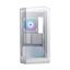 Корпус Minitower MSI MAG Pano M100R PZ WHITE MicroATX с разъемами на обратной стороне без БП с окном, вид спереди