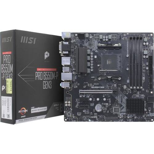 Материнская плата Socket AM4 MSI PRO B550M-P GEN3 4DDR4 MicroATX