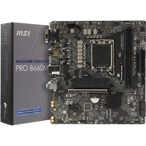 Материнская плата Socket LGA1700 MSI PRO B660M-B DDR4 2DDR4 MicroATX
