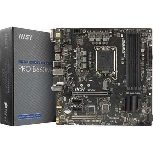Материнская плата Socket LGA1700 MSI PRO B660M-P DDR4 4DDR4 MicroATX