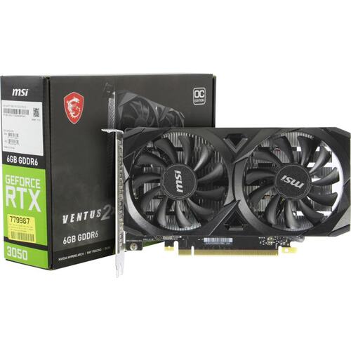 Игровая видеокарта MSI VENTUS RTX 3050 VENTUS 2X 6G OC